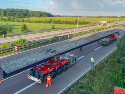 Brückenbau SPMT Schwertransport - Schwermontage Knaack
